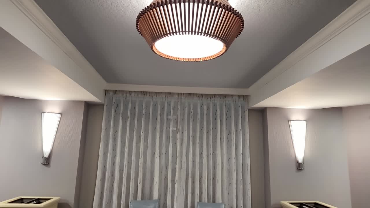 Architectural lighting in hotel lobby