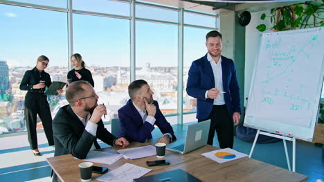 group of smart business people working together on a new project. business meeting