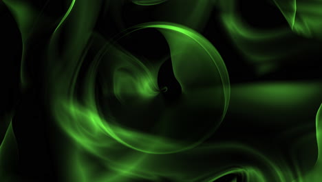 fantasía y humo verde futurista en gradiente negro