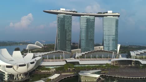 marina bay sands, singapore - aerial view