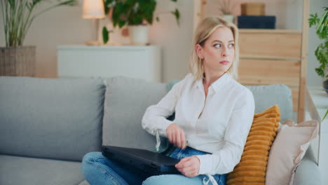 corporate employee receives bad news