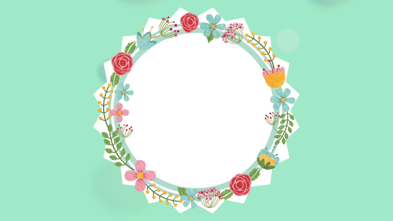 꽃 장식 디자인, 비디오 애니메이션 hd1080