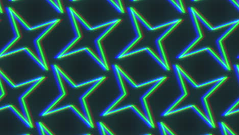 neon green and blue star pattern