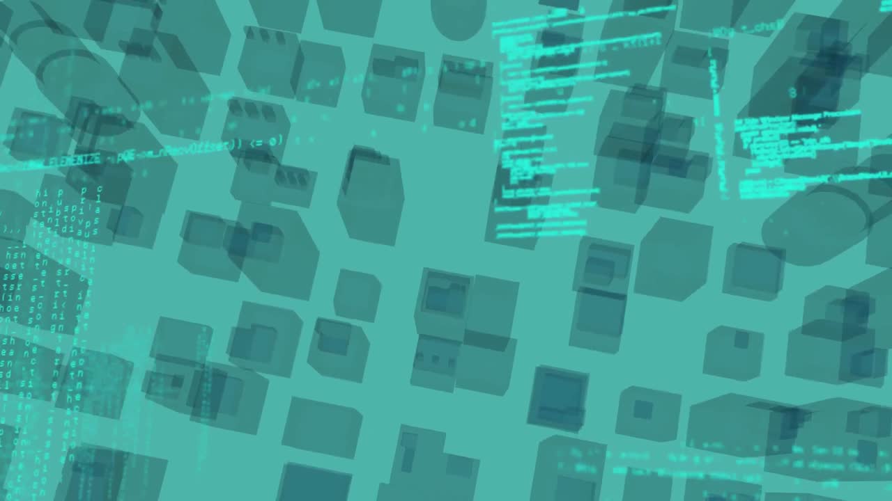 dibujo arquitectónico 3d del paisaje urbano con procesamiento de datos