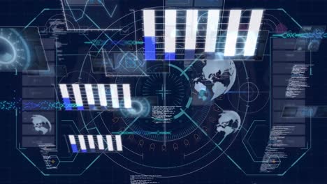 Animación-Del-Procesamiento-De-Datos-Científicos-En-Pantallas.