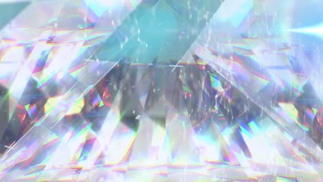 크리스탈 위의 디지털 트레일의 애니메이션