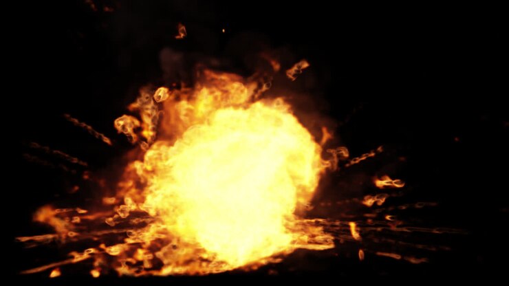 Explosion of fire