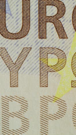 close-up of euro banknote