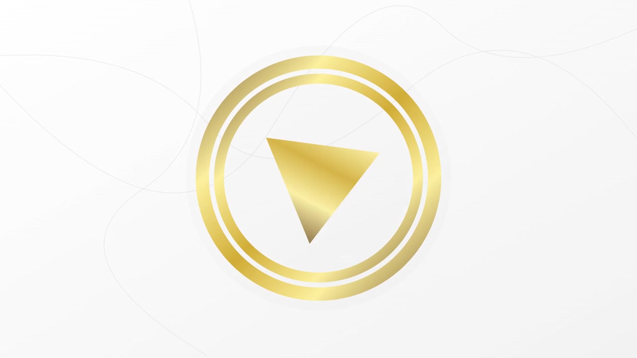 Abstract Golden Triangle Rotating Inside Circular Frame