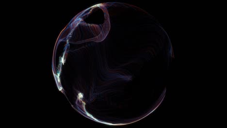 esfera de partículas abstractas, fondo científico. flujo virtual visualización de datos binarios grandes.