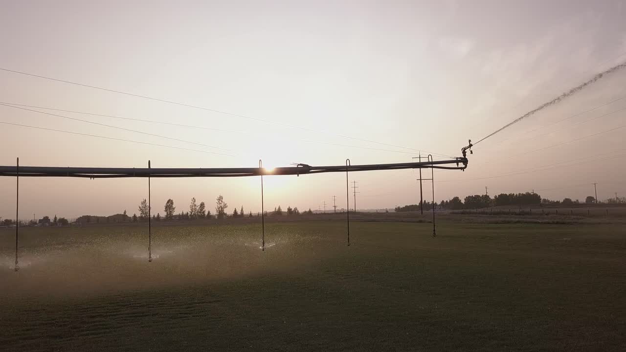 Efficient modern high volume irrigation system for watering cropland