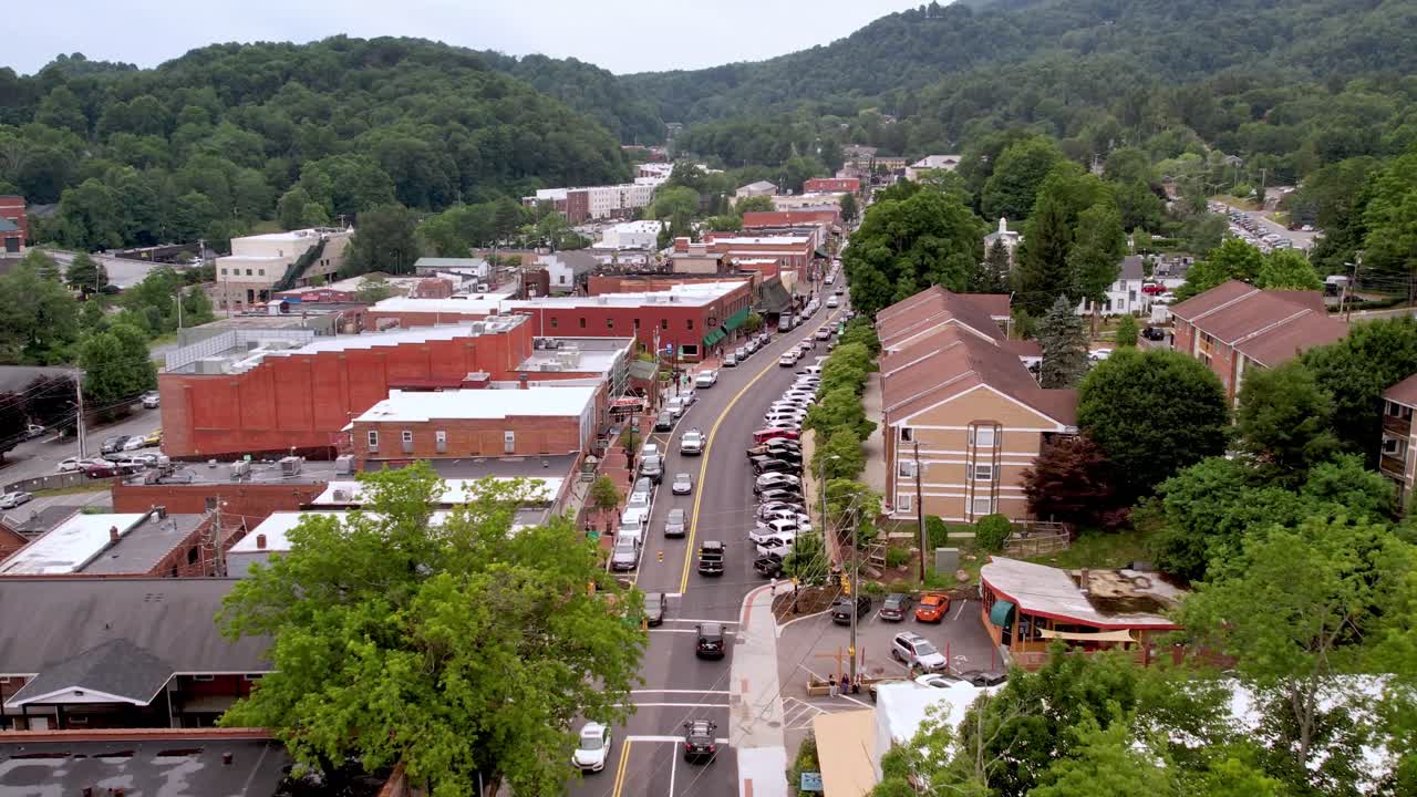empuje aéreo en king street en boone nc, carolina del norte