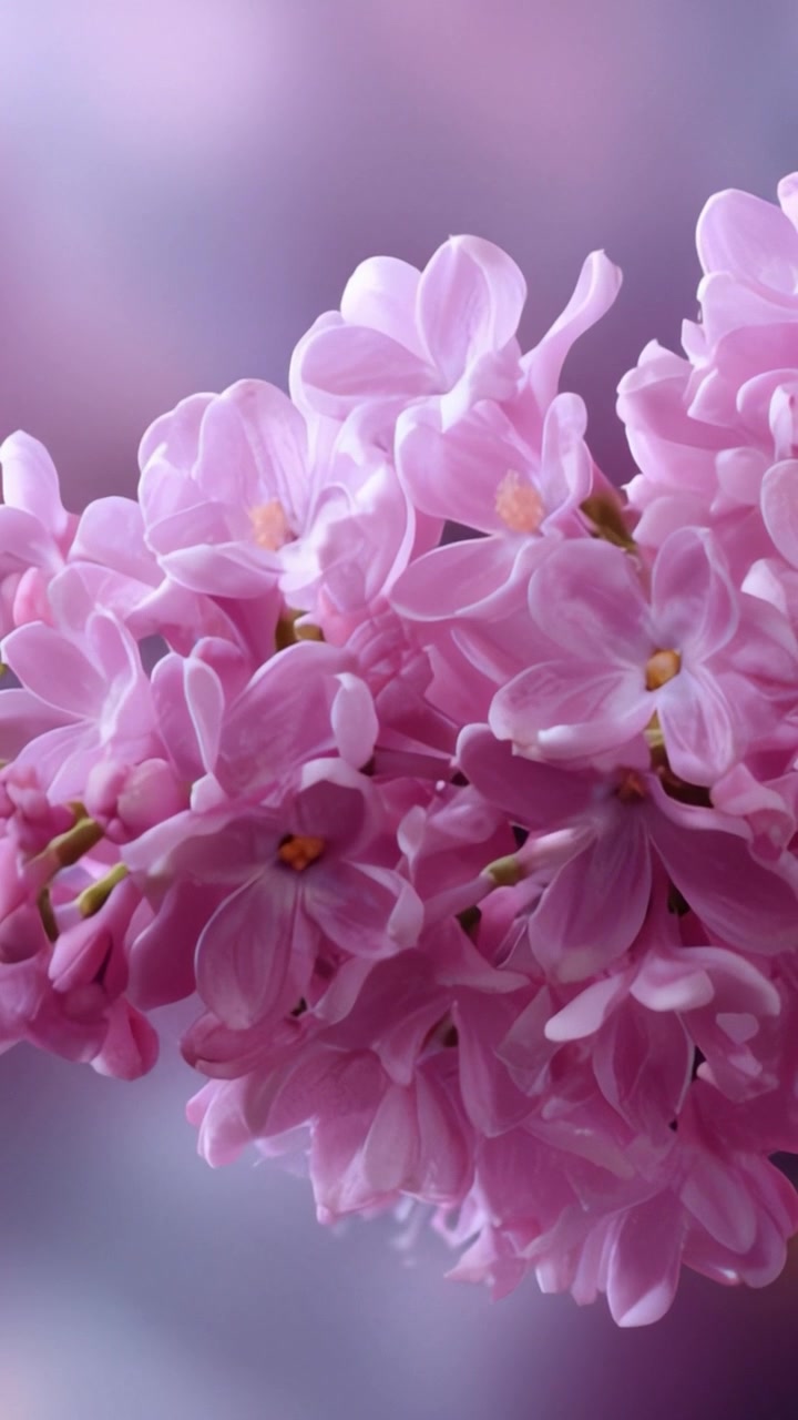 Close-up Bunga Lilac Merah Muda yang Indah dengan Fokus Lembut, Menangkap Kelopak yang Halus dan Warna-warna Cerah dari Keindahan Bunga Alam Musim Semi