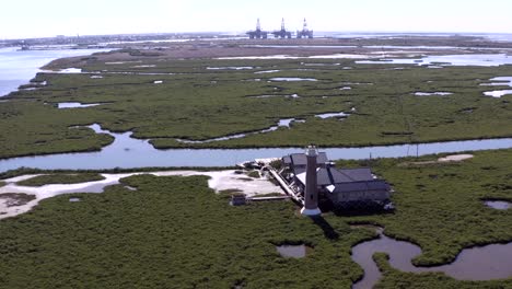 Faro-De-Lydia-Ann-En-El-Paso-De-Aransas,-Texas