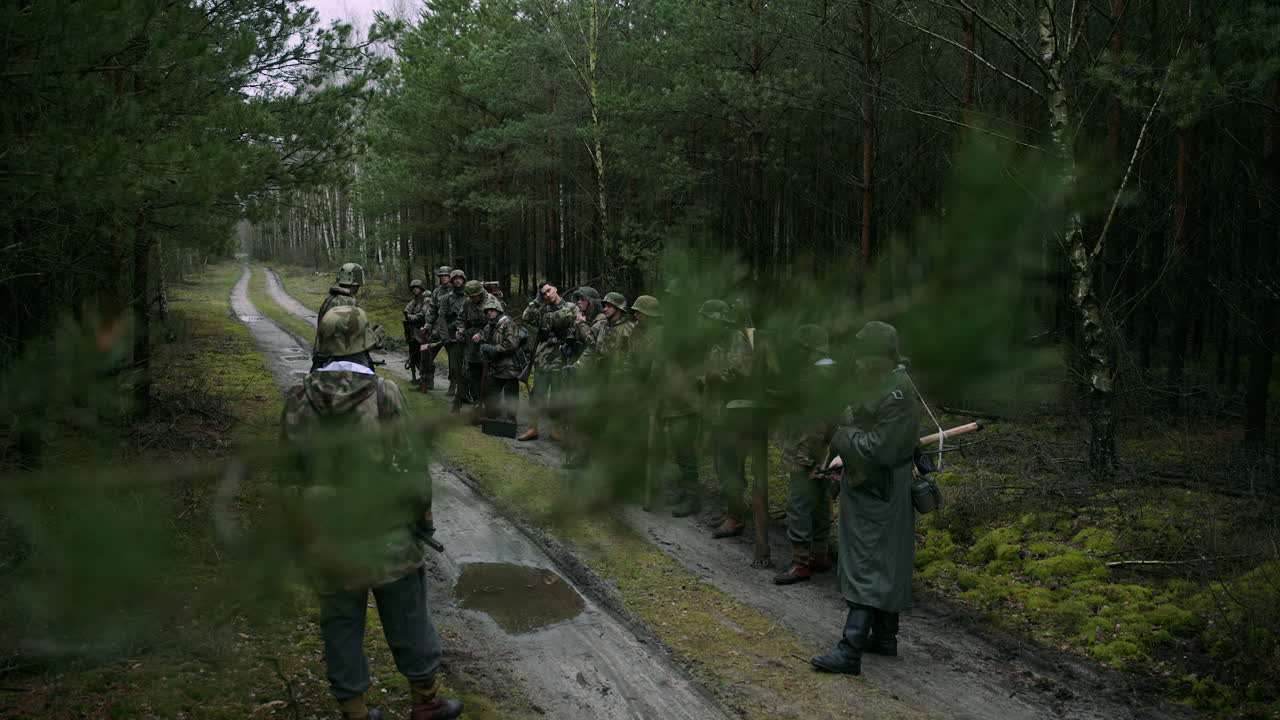 WWII Reenactment in Forest