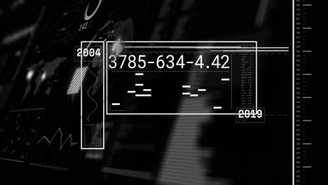 animation of data processing over dark background