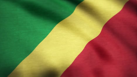 republic of the congo flag waving animation. flag of congo