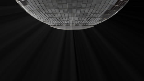 closeup of the bottom of the silver disco ball with alpha channel