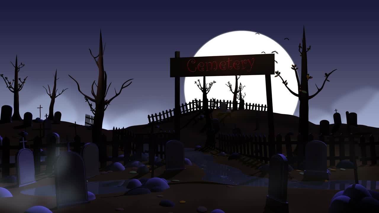 만화 묘지 배경