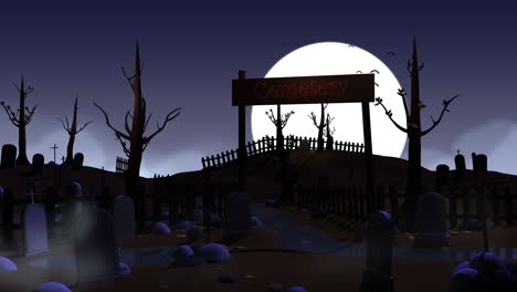 cartoon cemetery background