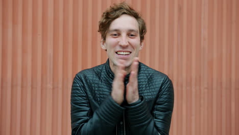 happy man clapping