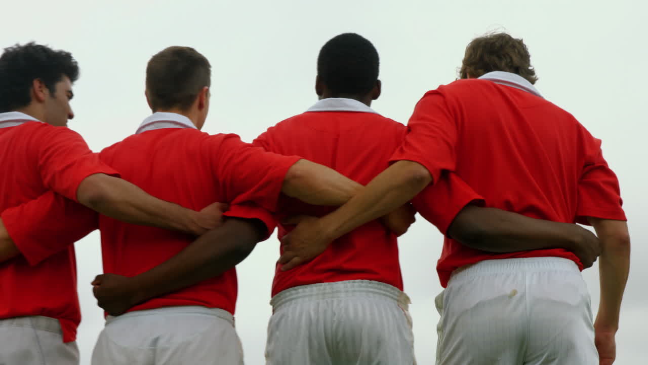 Team mates lining up together