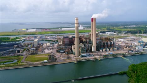 aerial view of the big bend power plant in apollo beach, fl