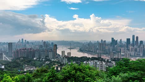 panoramic city skyline and modern buildings in chongqing