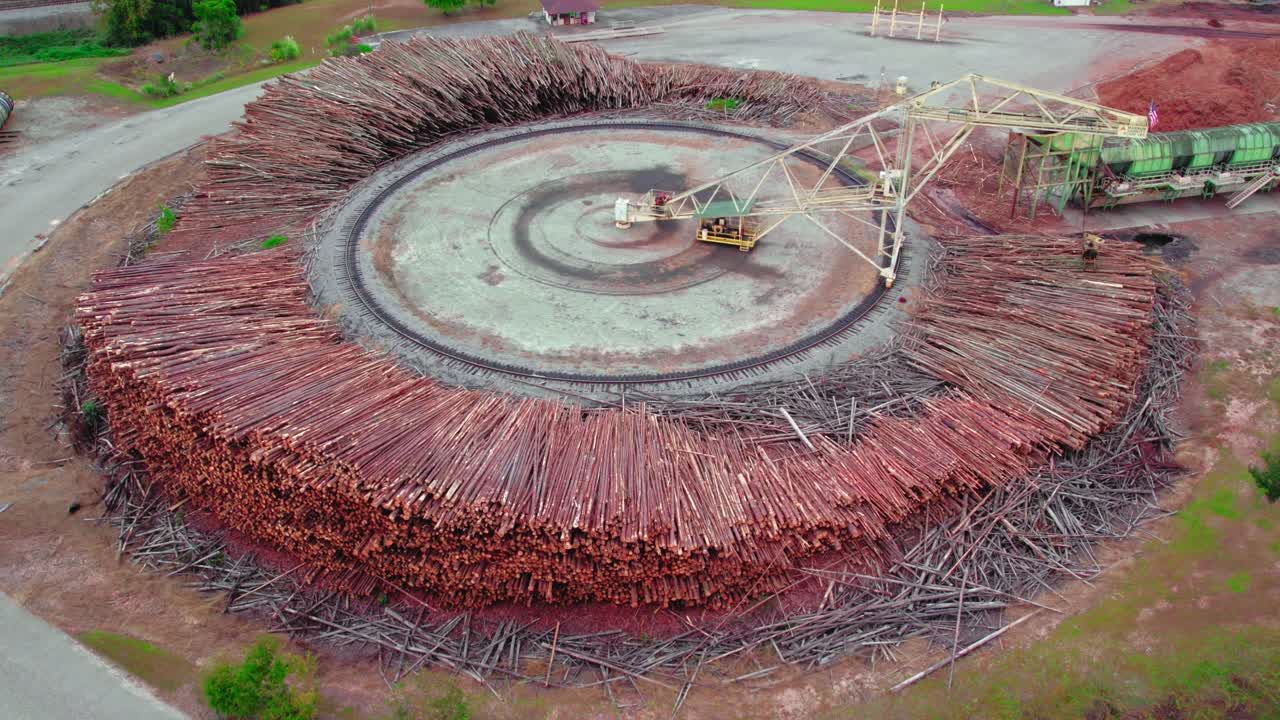 목재 분류용 크레인