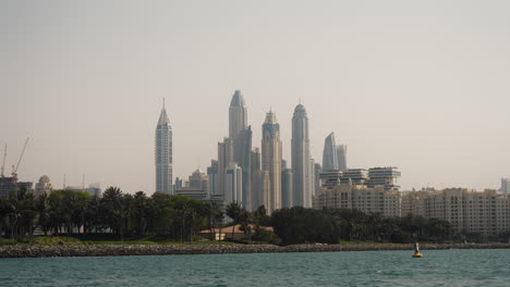 dubai skyline view from the coast