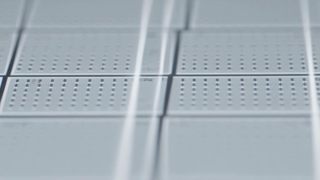 Entering from right translucent streak sweeping left across central panels inside, revealing label