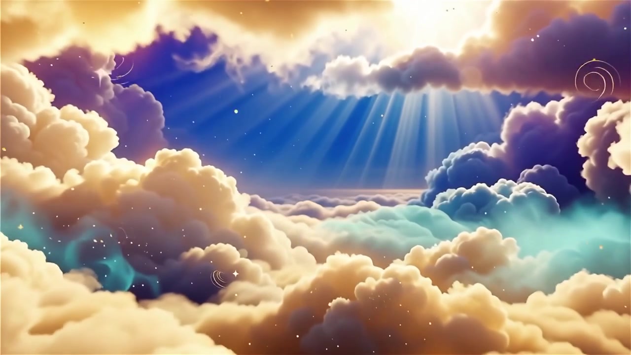 Christian Heavenly Light Worship Background