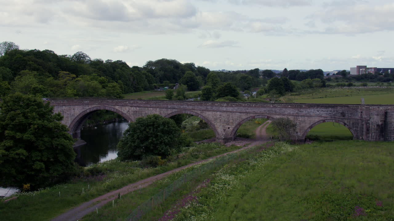 shot of the lower North Water Viaduct, on the north river esk and the A92