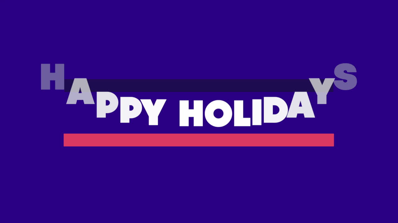 felices fiestas con líneas en degradado azul de moda