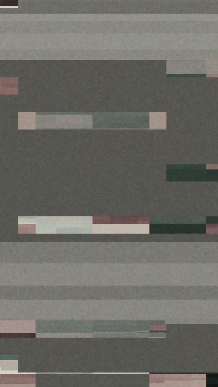Abstract background with muted color palette vintage glitch and noise, seamless loop for social media