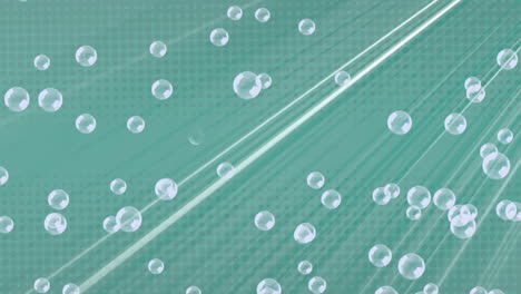 animation of bubbles floating over stripes moving in hypnotic motion in seamless loop