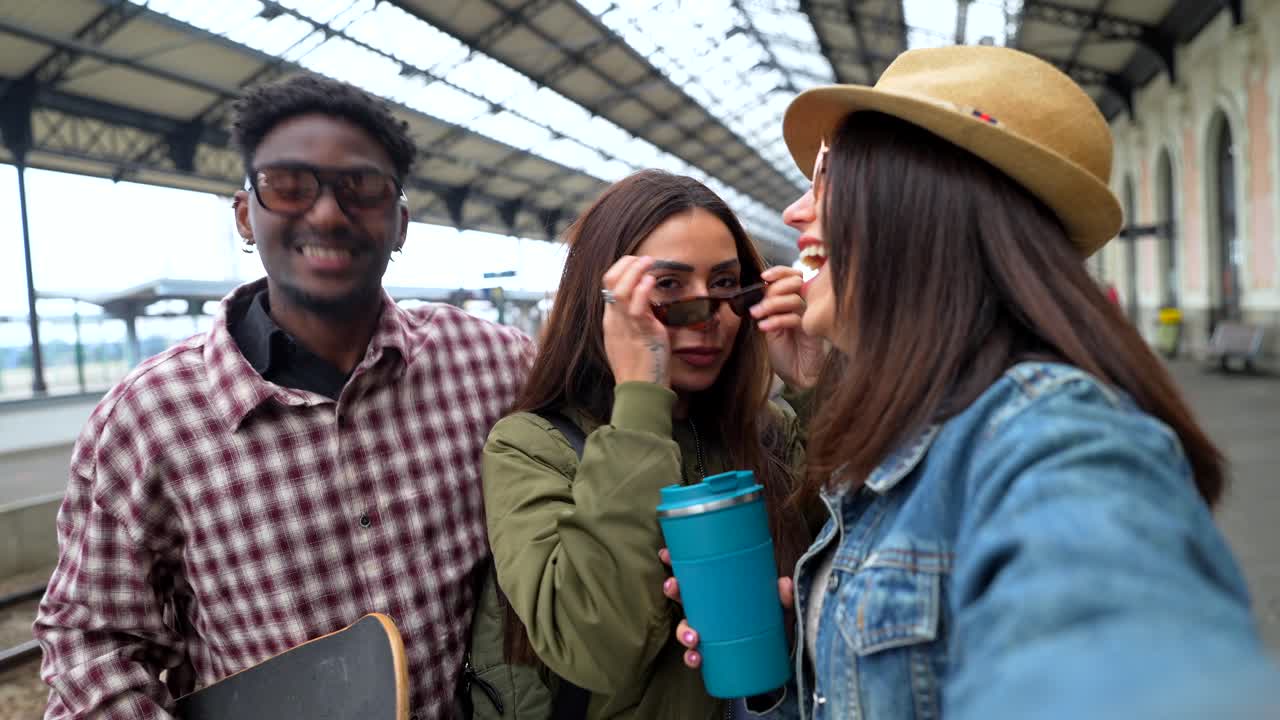 Friends at Railway Station