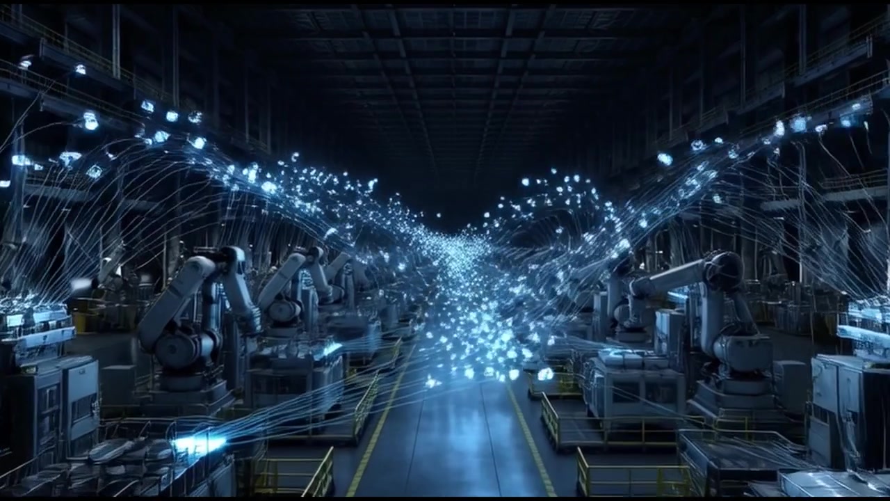 Digital Data Flow Connecting Robotic Arms in a Smart Factory