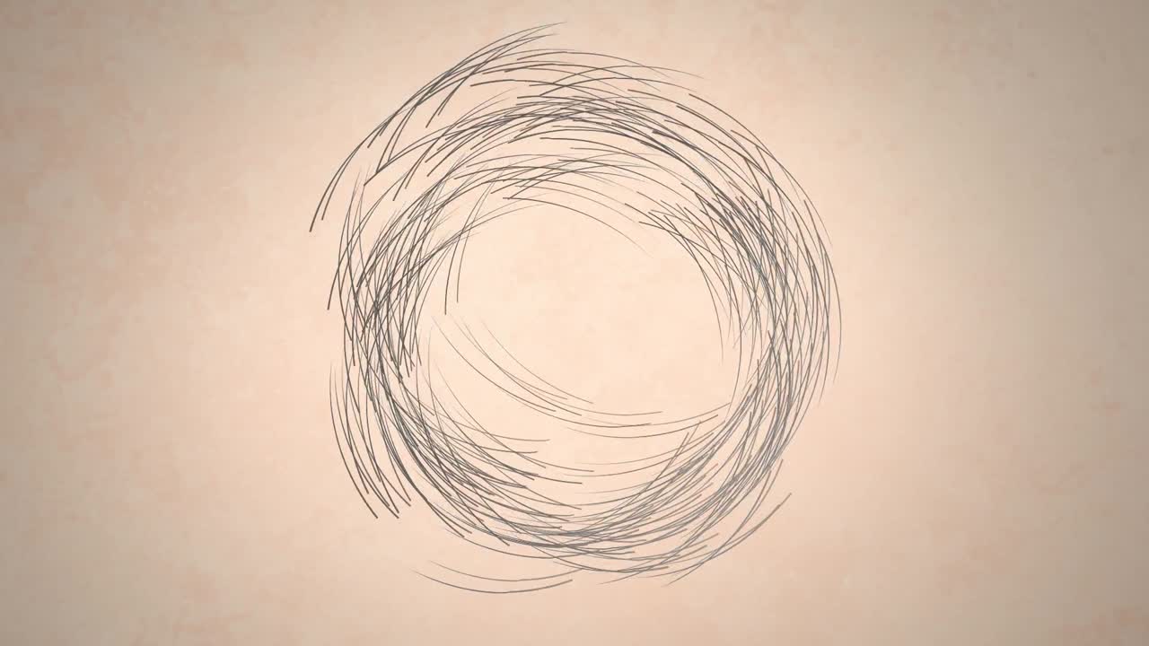 Digital art of lines in circular motion