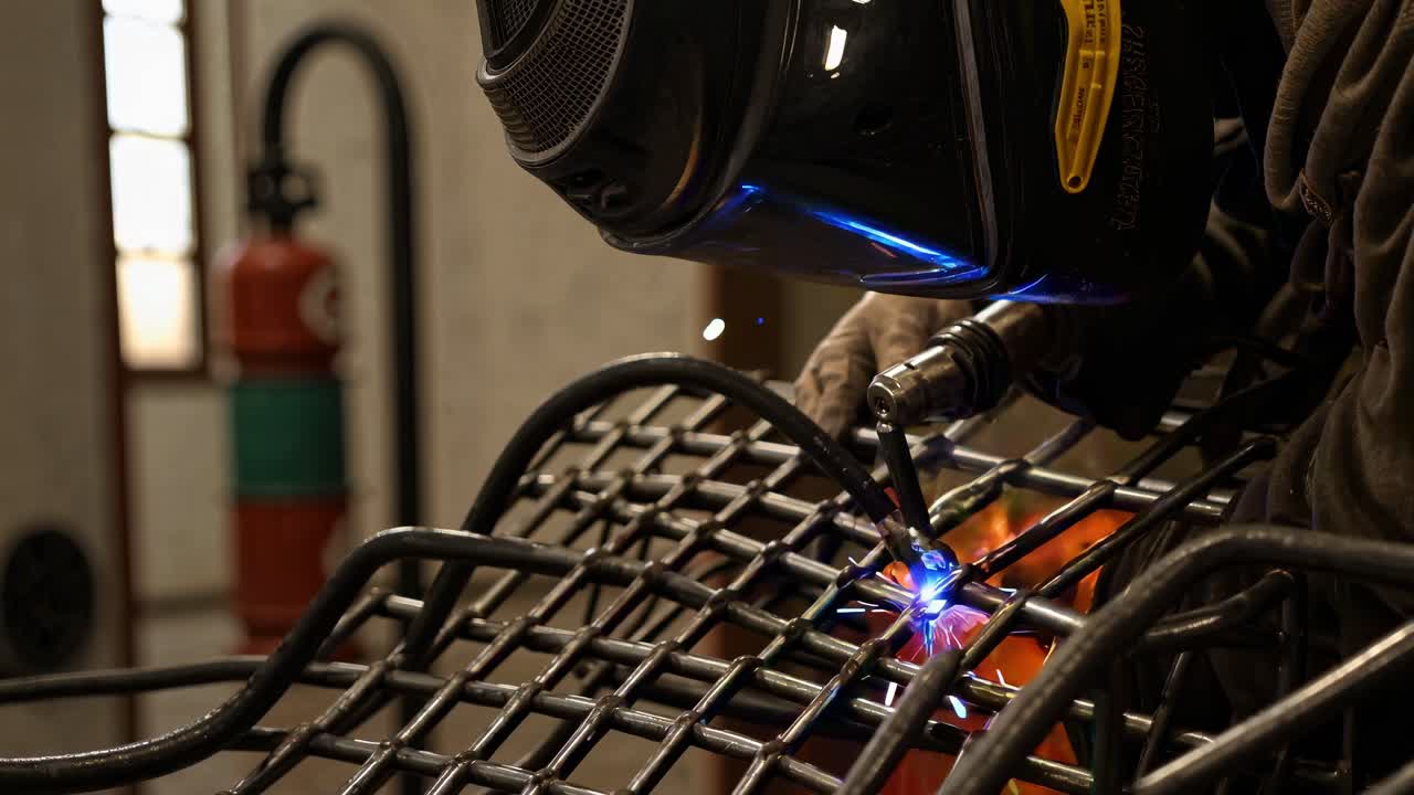 proceso de soldadura de piezas metálicas