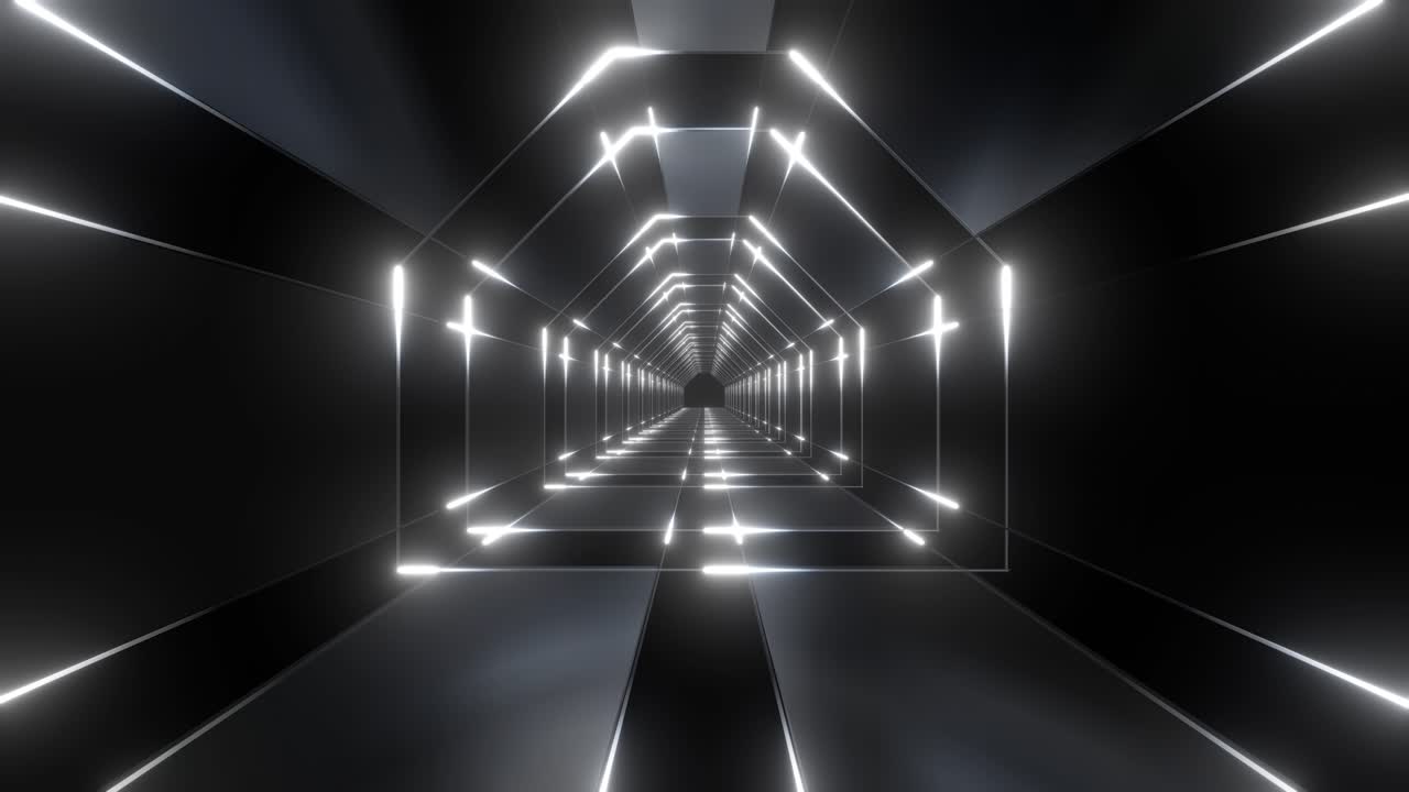 el túnel luminoso futurista