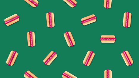 hot dog pattern background