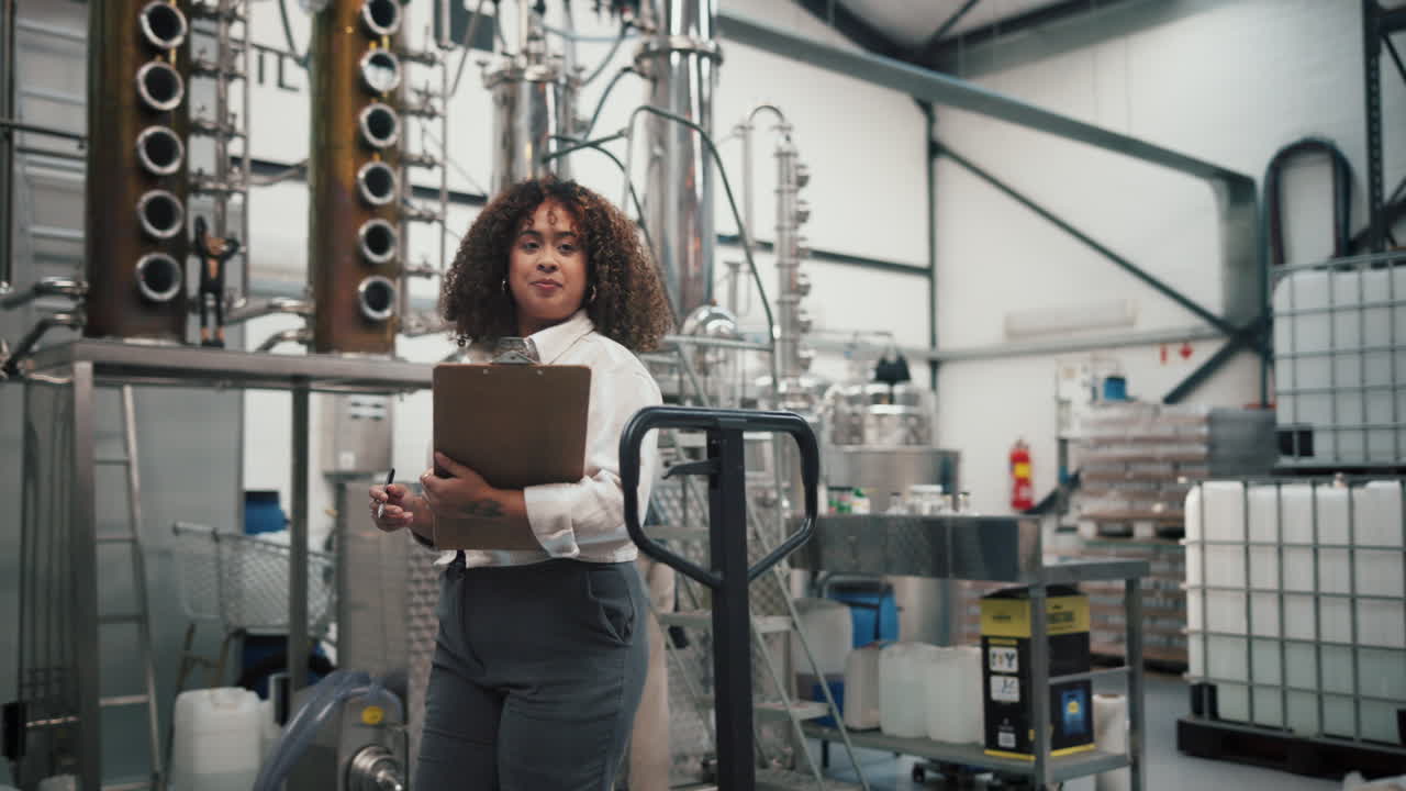 Factory Workers and Managers Inspecting Production