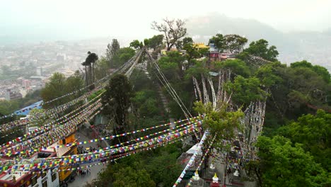 drone shot festival and celebrations in kathmandu city in nepal