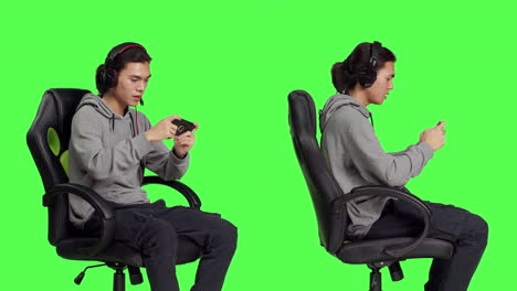 asian person playing online games
