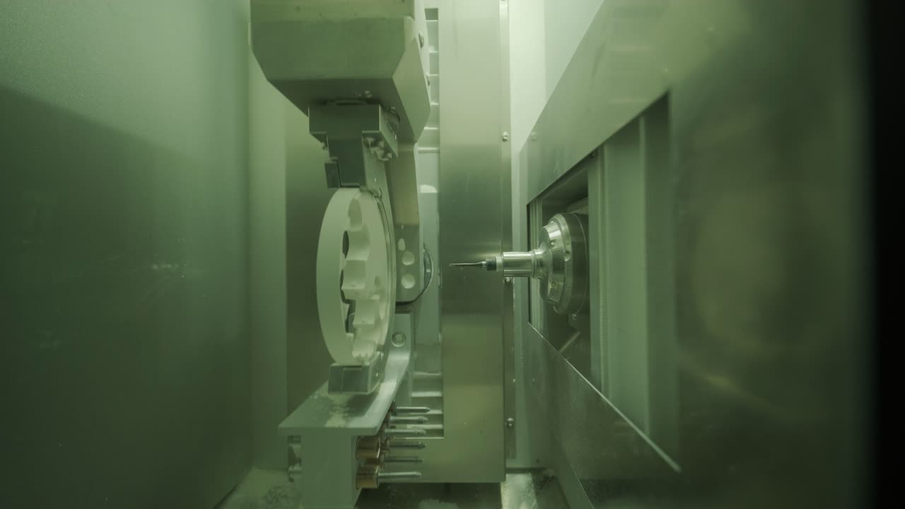 CNC Machine Cutting Zirconia Crowns from Unfired Zirconia