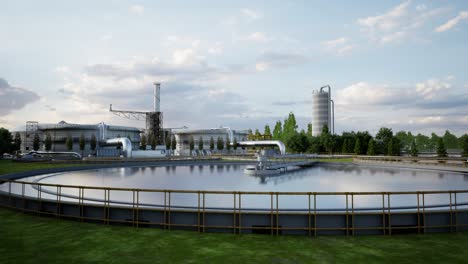 modern wastewater treatment plant
