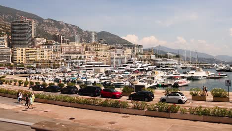 harbor with yachts and cityscape in monte carlo