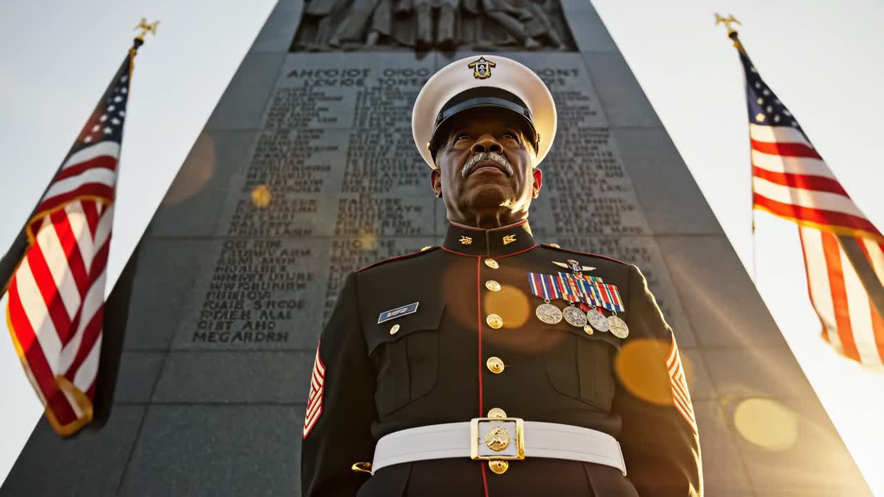 Honoring a Veteran at a Memorial