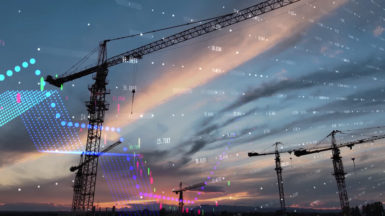 inflación que causa un impacto negativo en la industria de la construcción - superposición cgi